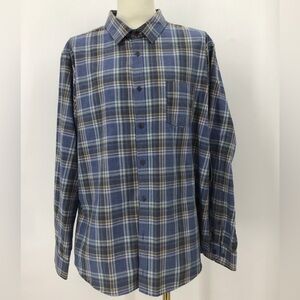 JOHNNY BIGG Men's Blue Plaid Shirt size 3XL